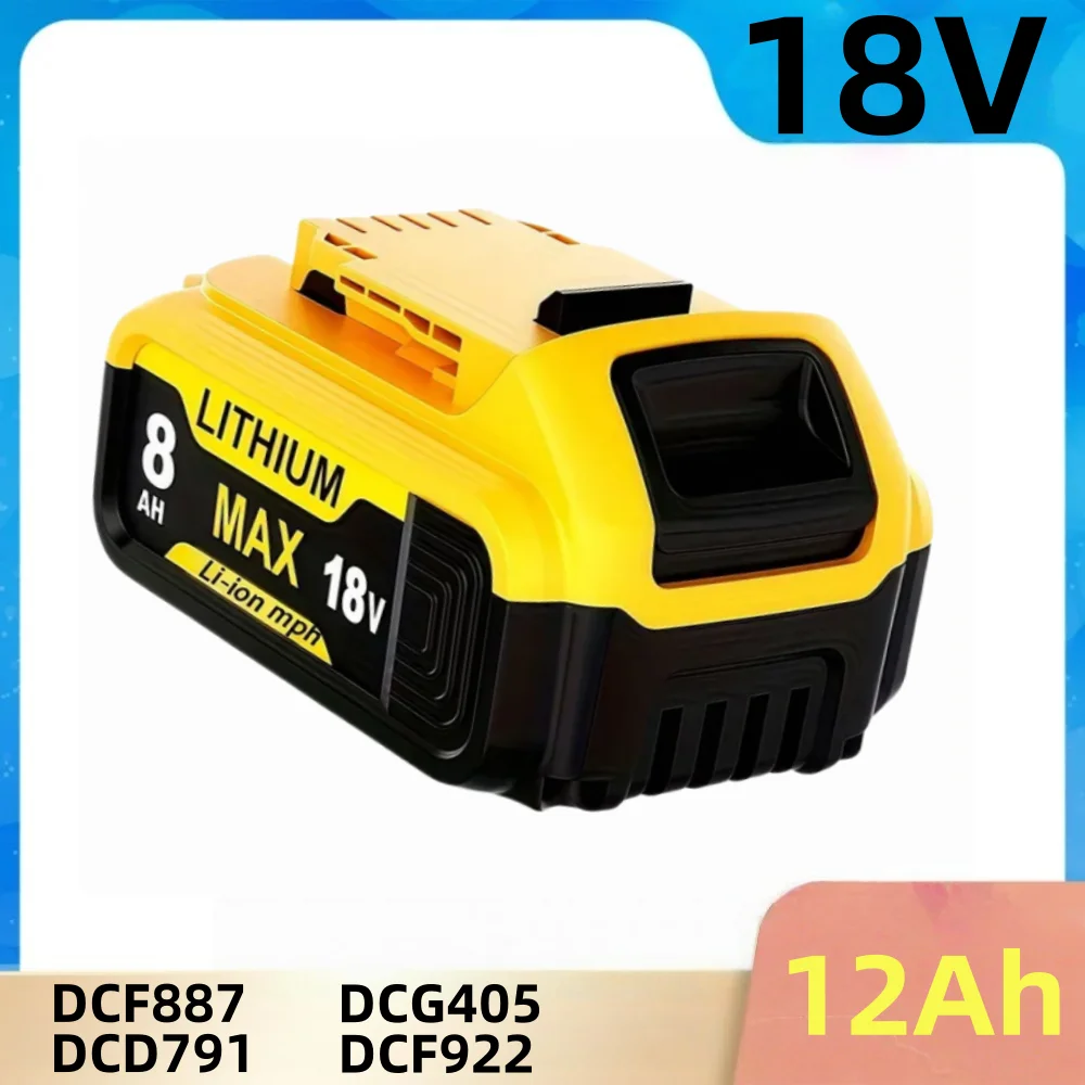 

18V Lithium Battery Pack for Cordless Tools – 6Ah 8Ah 10Ah 12Ah – DIY Electric Tool Power Supply, Long Life, Compact Size