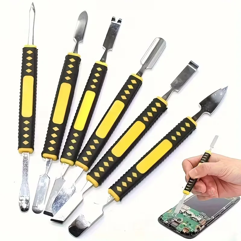 

6pcs Hand Tools Set Phone Repair Tools Kit Disassembly Blades Pry Opening Tool Metal Crowbar Disassemble Kit Phone Spatula