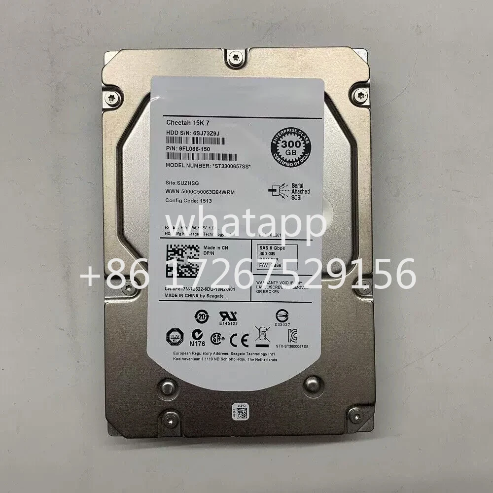 HDD R720 2950 2900 R910 Server Hard Drive 300G 15K 6GB ST3300657SS  For DELL