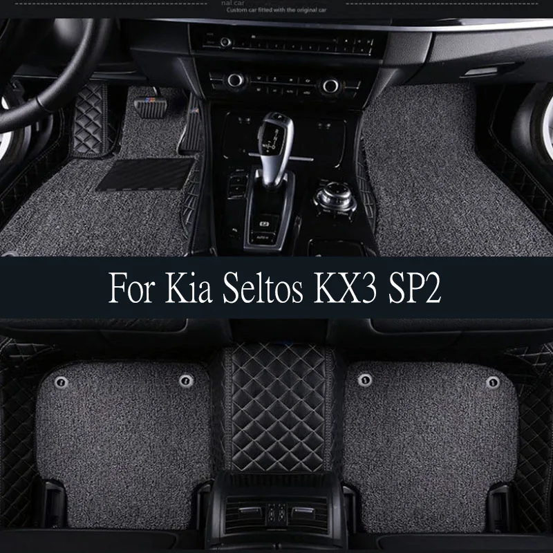 Tapete de assoalho do carro para kia seltos kx3 sp2 2021 2022 peças pé tpe forro interior tapete almofada capa personalizada à prova dwaterproof água tapete tronco