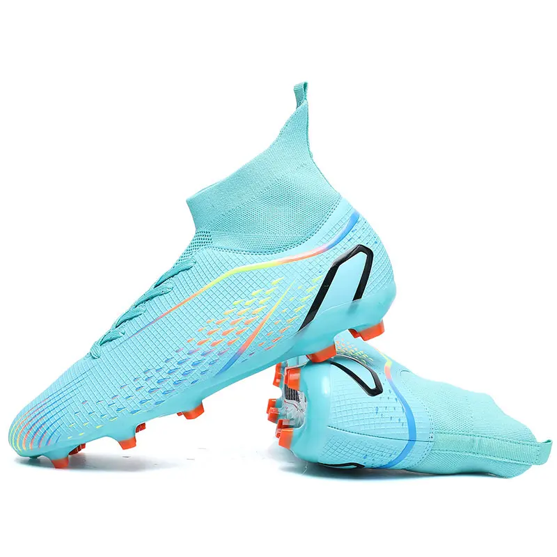 

Professional Training Sneakers Sports Soccer Boots Unisex Soccer Boots High Top Lace-up Studs Outdoor Sports