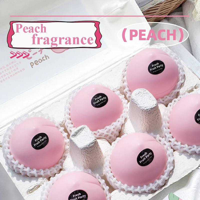 White Peach Oolong Incense Storage Box Fragrance Wardrobe Air Freshener Car Aromatherapy Cream Solid Car Ornaments