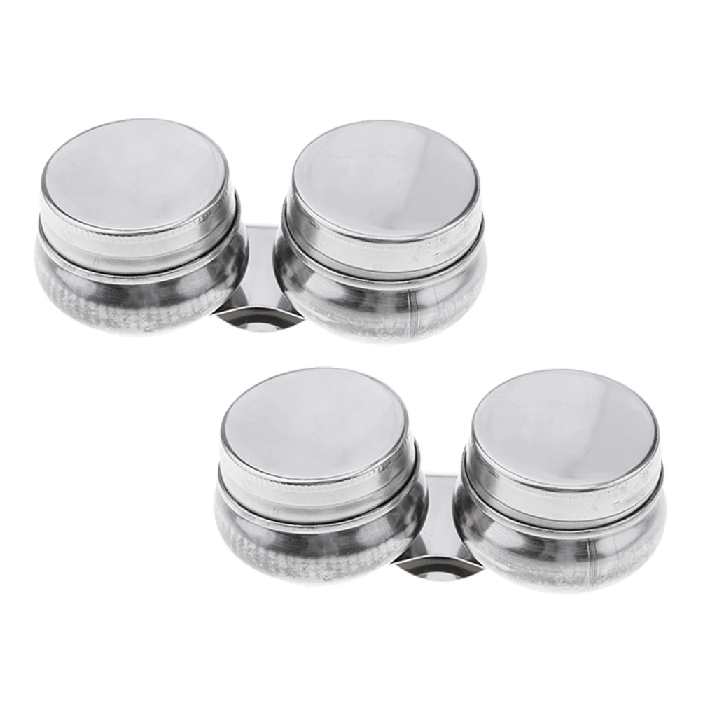 2 Sets Artists Oil Cup Clip Container Pot for Oil Mediums - With Lid - Lightweight Stainless Steel