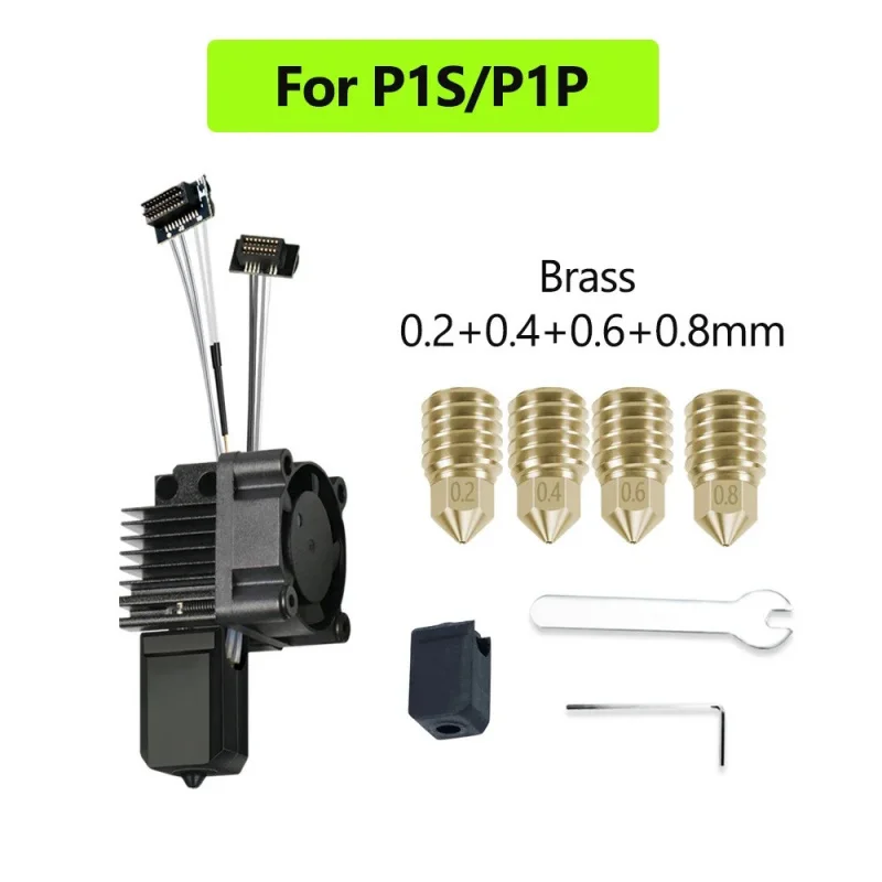 

Complete Hotend Assembly Hotend For Bambu Lab P1P P1S with Fan Upgrade 2.0 with Nozzle Complete Bamboo Lab X1 Carbon