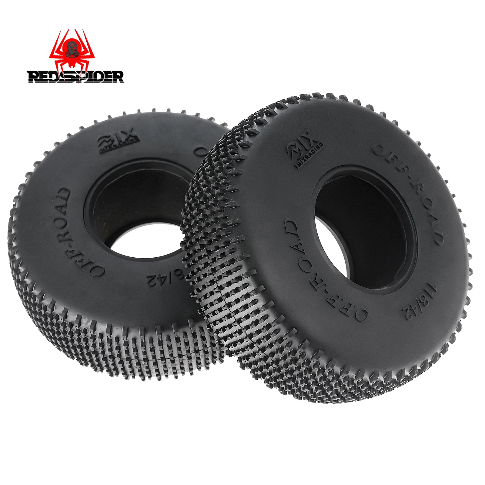 

RED SPIDER 1.9 Inches Crawler Tires Soft Rubber Good Grip for 1/10 TRX4 Axial SCX10 Redcat Gen 8 RC4WD Rocks Mud Dirt
