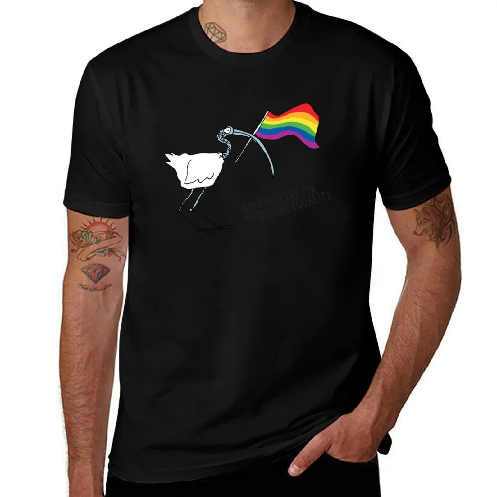 Binchickens for marriage equality T-Shirt blanks summer top plus size clothes cute clothes slim fit t shirts for men