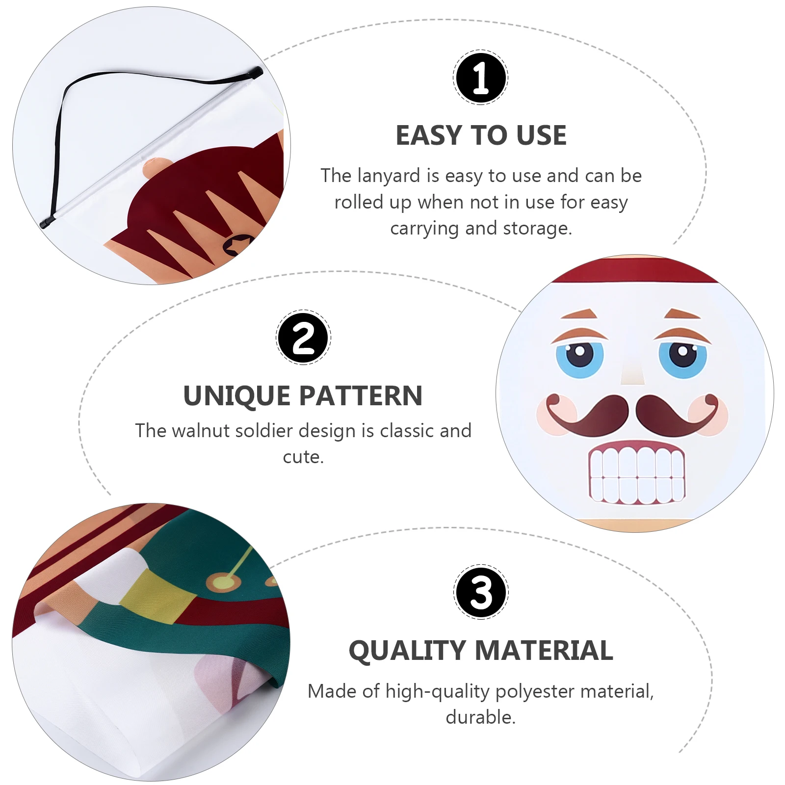 

1Pair Christmas Door Curtain Walnut Soldier Hanging Decoration for Xmas Party Home Wall Porch Festival Couplet Decor