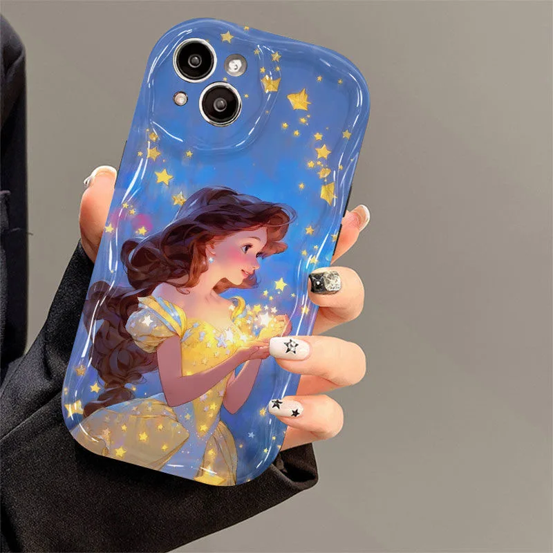 Fundas de teléfono de dibujos animados de Disney, carcasa trasera de princesa bella para iPhone 15, 14, 13, 12, 11 Pro Max Plus, 7, 8, X, XR, XSMax