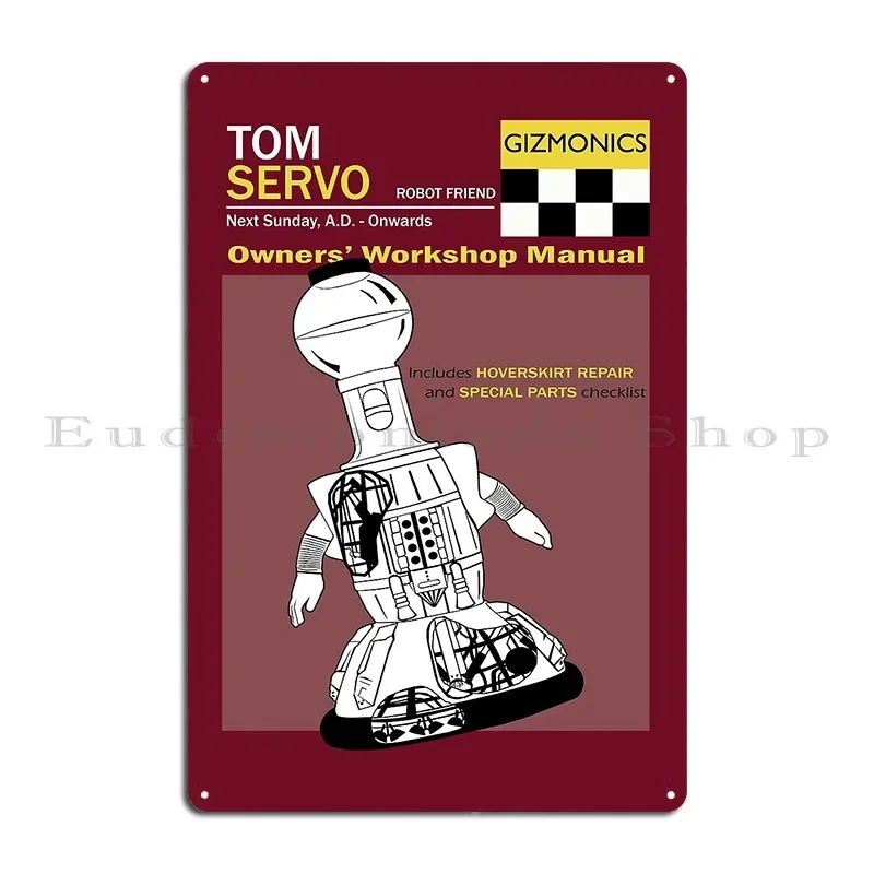 Servo Workshop Manual Metal Plaque Wall Mural Designing Rusty Classic Wall Plaque Tin Sign Poster