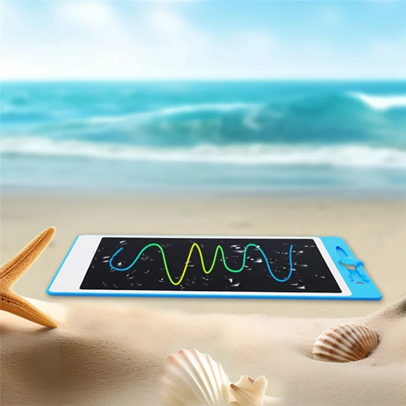 لوحة كتابة يدوية LCD مقاس 12 بوصة، لوحة كتابة يدوية ملونة على الجدران، لوحة رسم لحماية العين، وردي فاتح متين