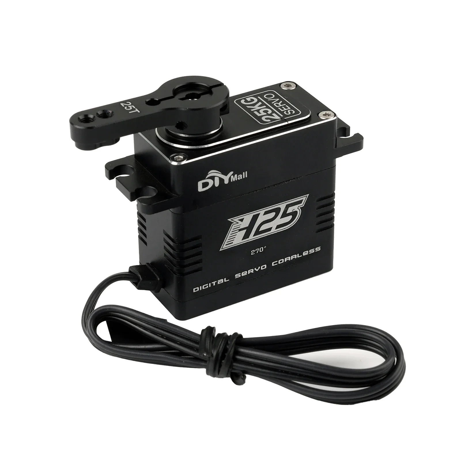 H25 25KG Coreless Digital Servo Stainless Steel Gear High Torque Waterproof RC Servo Motor 180/270/360° for Robotic DIY RC Cars