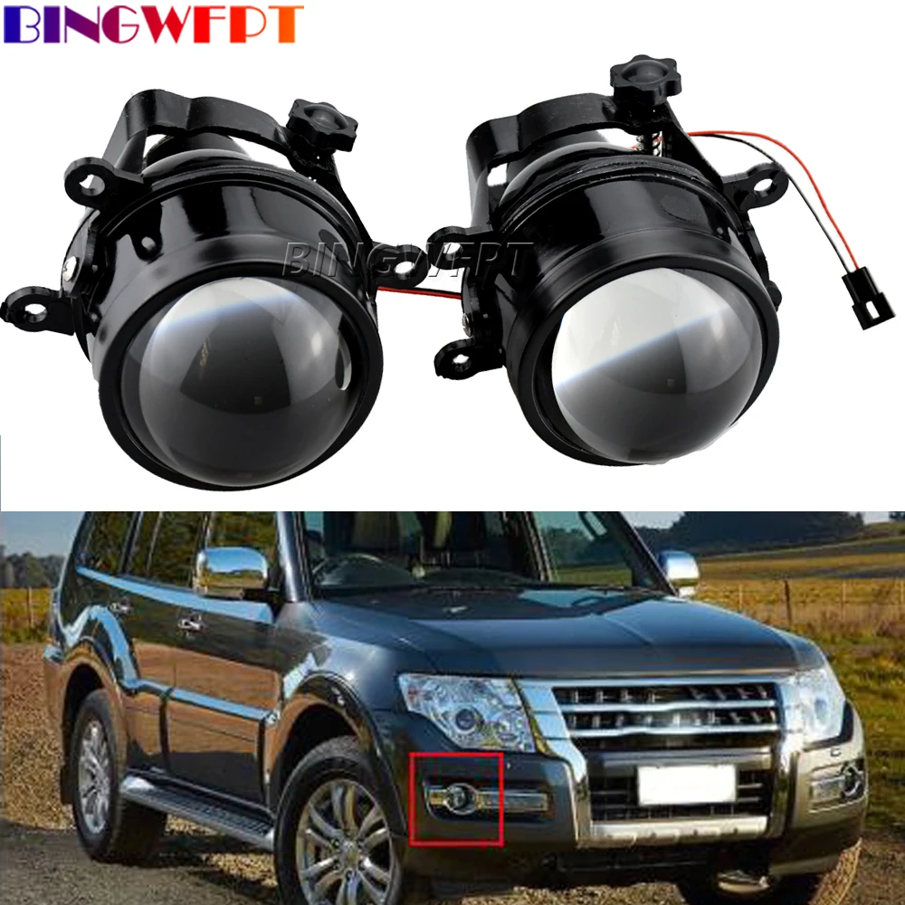 

2Pcs Fog Light Daytime Running Light For Mitsubishi ASX L200 Pajero 4 Outlander Grandis 2003-2015 Fog Lamp Assembly DRL H11