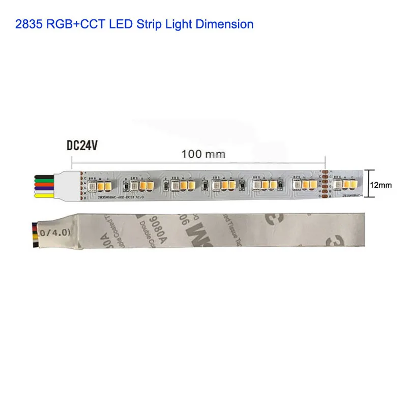 CRI 95 + 24V RGBWC LED Strips Light para iluminação e decoração do quarto