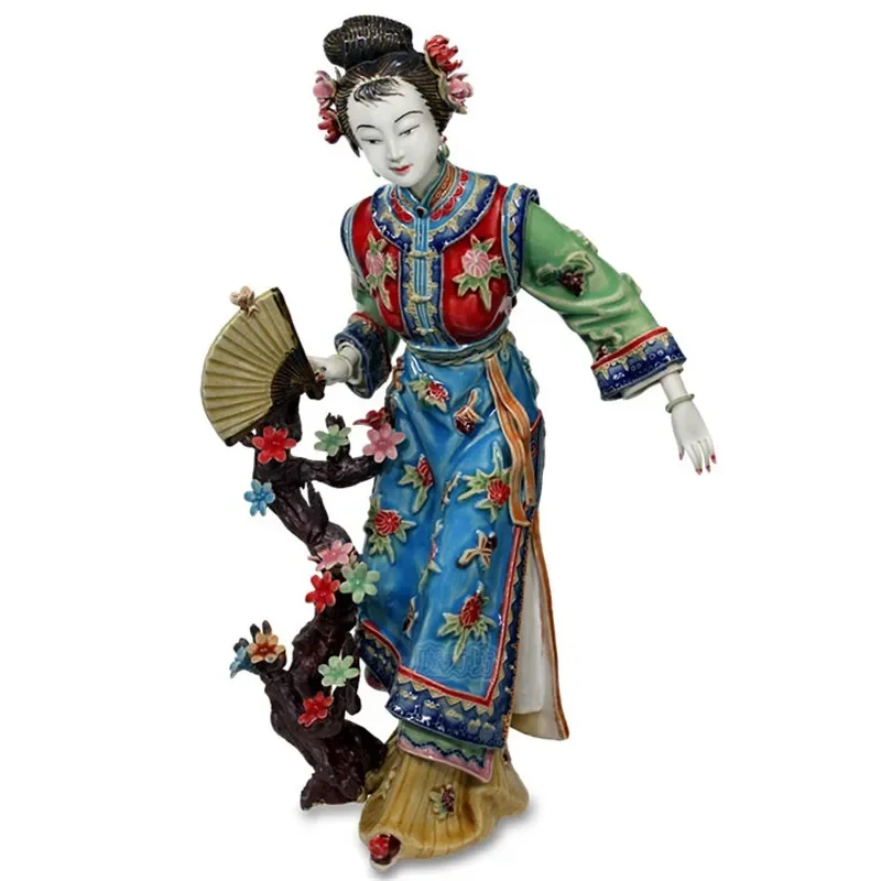 

Chinese Decoration Jinling Twelve Antique Beautiful Women Figurines Vintage Porcelain Female Dolls Sculptures Home Decor R2394