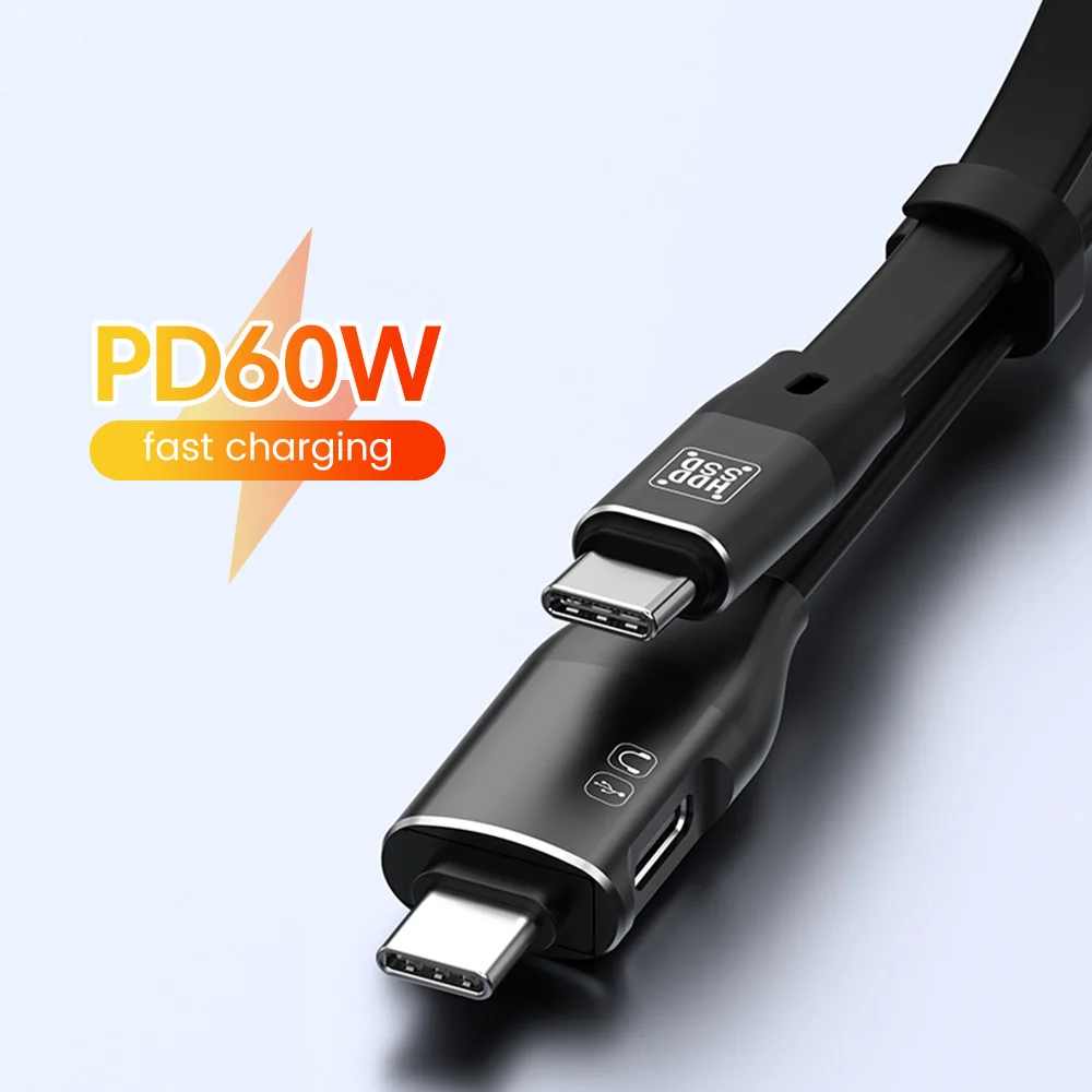 

USB C to type C Cable For iPhone 15 OTG Adapter Cable PD 60W Charging Cord for Huawei Samsung MacBook Mouse Gamepad Tablet