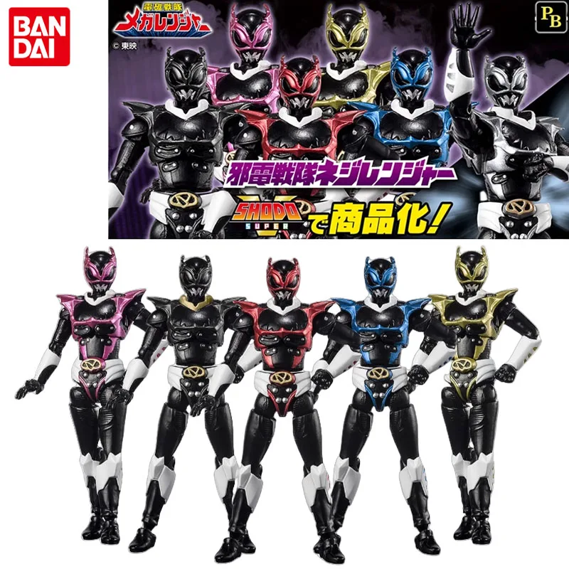 

Bandai Genuine SHODO SUPER Denji Sentai Megaranger Anime Figure Action Toys for Boys Girls Kids Christmas Gift Collectible Model