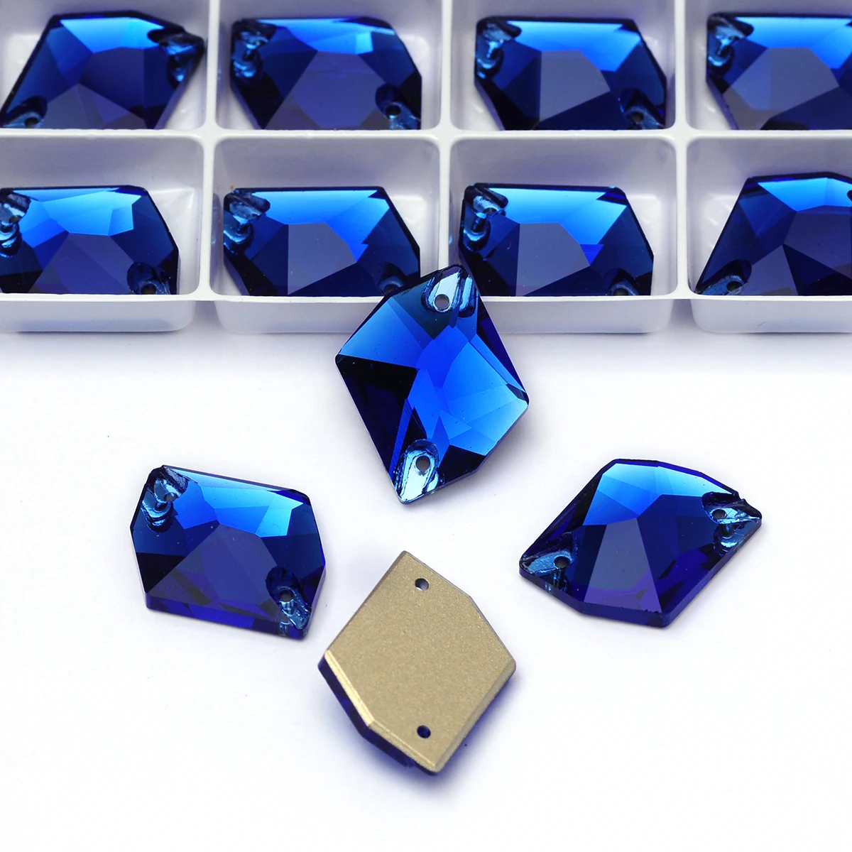 Pubrilex Cosmic Glitter Aufnähbare Strasssteine aus Glas mit abgeschrägten Kanten für Kleidungsstücke und Dekorationen – Detail 14