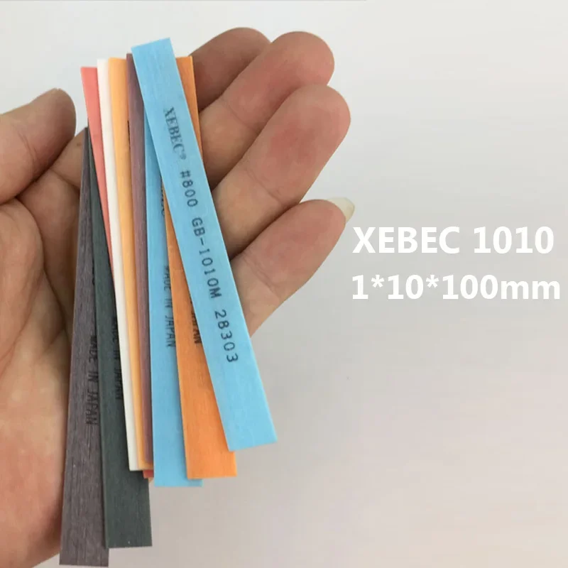 5pcs Japan XEBEC Fiber Stone 1010M G Series Ceramic Fiber Stone for Mold Die Polishing 1*10*100mm Grit180~1200