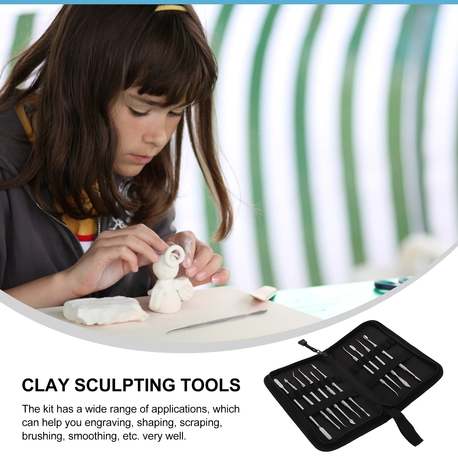 

10Pcs Pottery Hand Tools Wide Range Applications Engraving Shaping Scraping Smoothing Excellent Texture High-Quality Materials