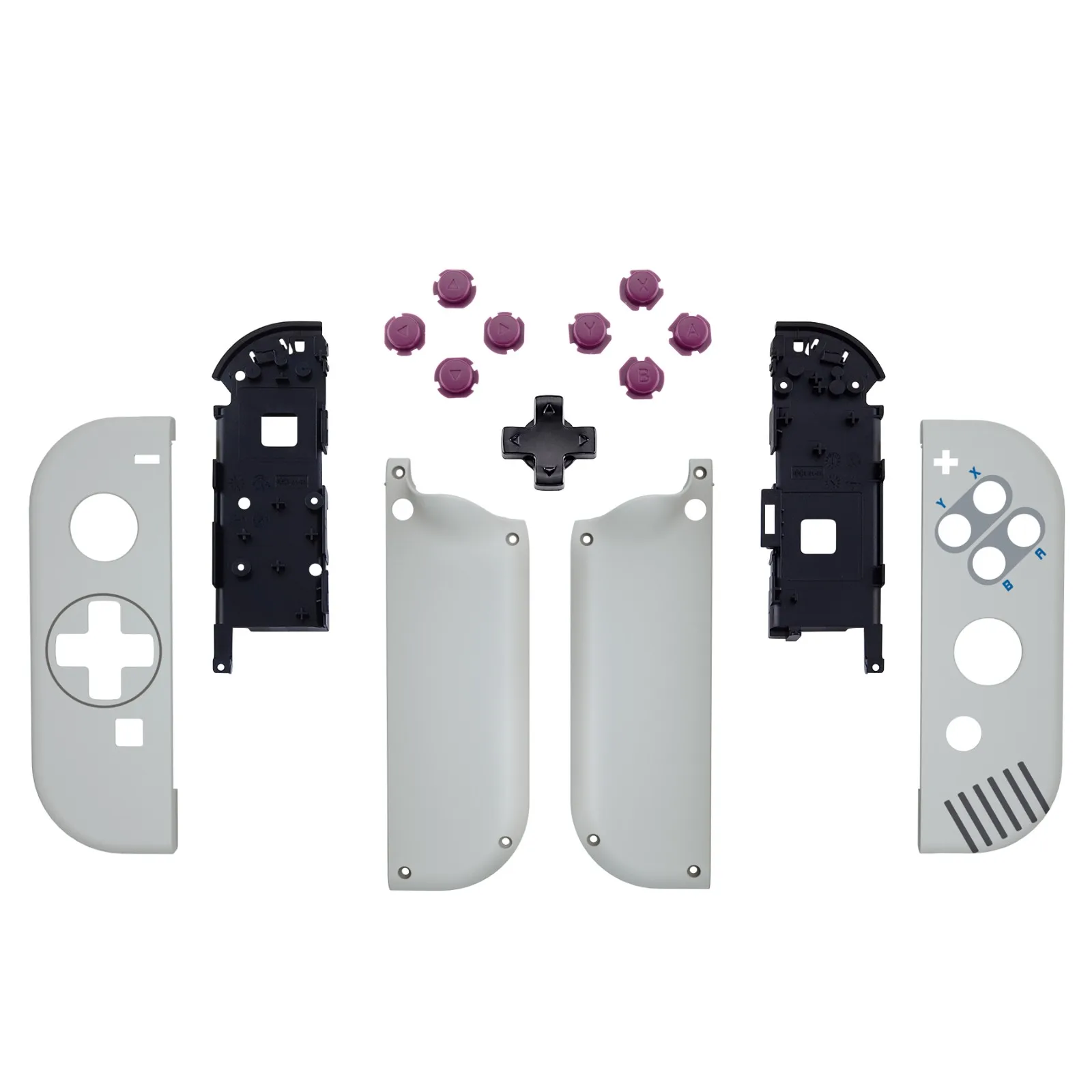 eXtremeRate Replacement Housing JoyCon Shell Buttons Controller Case for NS Switch JoyCon/OLED JoyCon - Classic Series