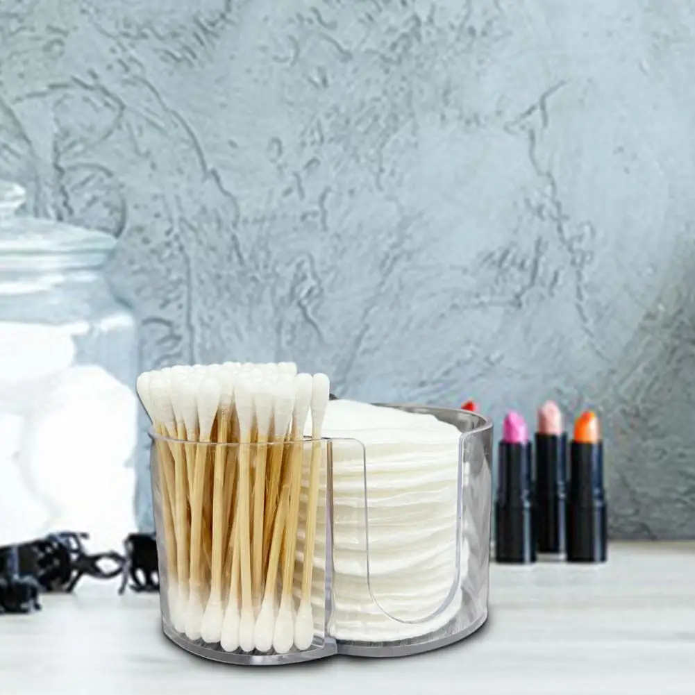 Scatola portaoggetti Dispenser compatto per filo interdentale organizzatore per contenitori in cotone per accessori per il bagno soluzione di stoccaggio della capacità
