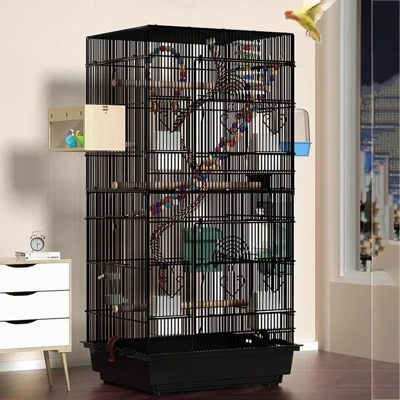 Iron Large Bird Cages Feeder Outdoor Decorative Big Parrot Carrying Cage Canary Fences Jaula Para Aves Bird Accessories