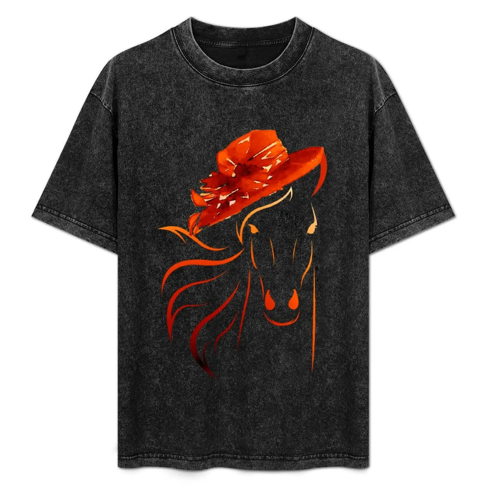 

Horse Hat Kentucky Derby T-Shirt Work Wear Lightweight Tee