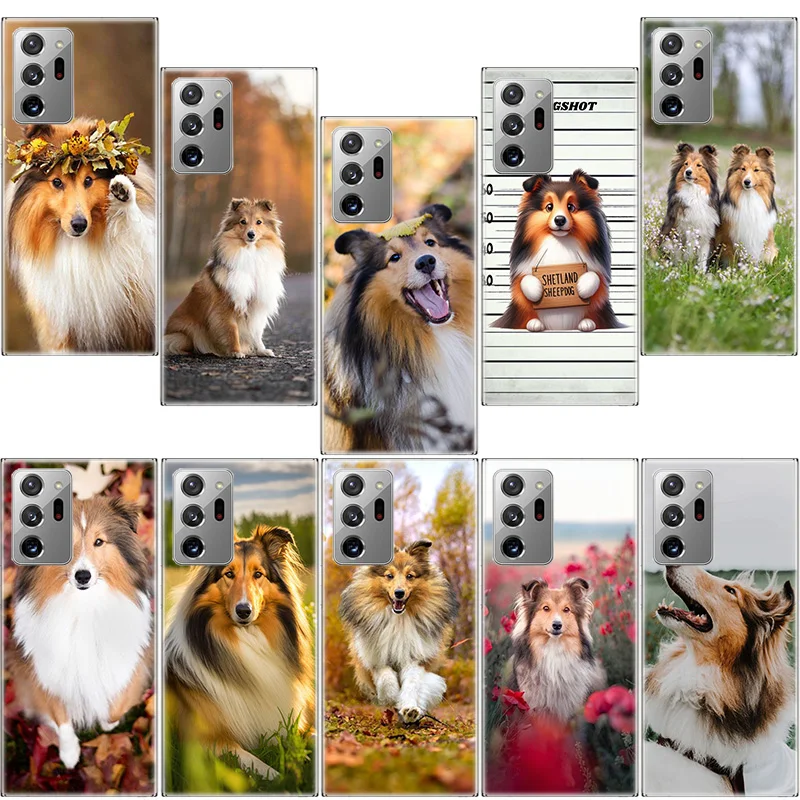 Shetland Sheepdog Dog Phone Case For Samsung S24 S23 S22 Ultra S21 Plus Galaxy S20 FE S10 Lite S10E S9 S8 S7 S6 Edge Cover Capa