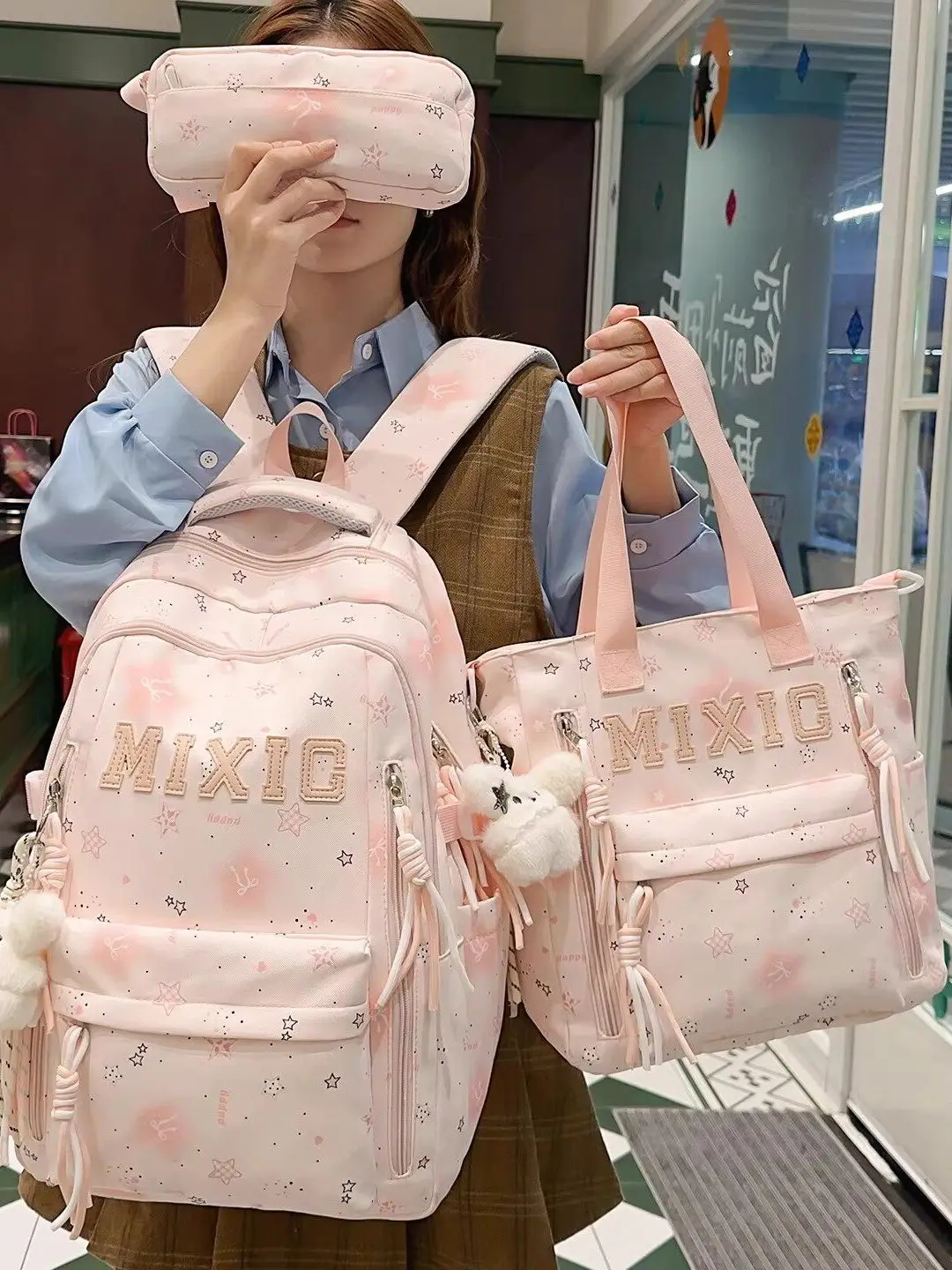 roujedsyle-high-aesthetic-lightweight-backpack-large-capacity-double-shoulder-bag-for-high-school-students-female-model