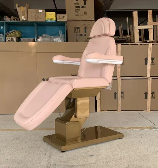 Modern Electric silla Spa body beauty sa lon clinic Massage treatment bed Tables chair podiatry 3 Motors pink beauty bed