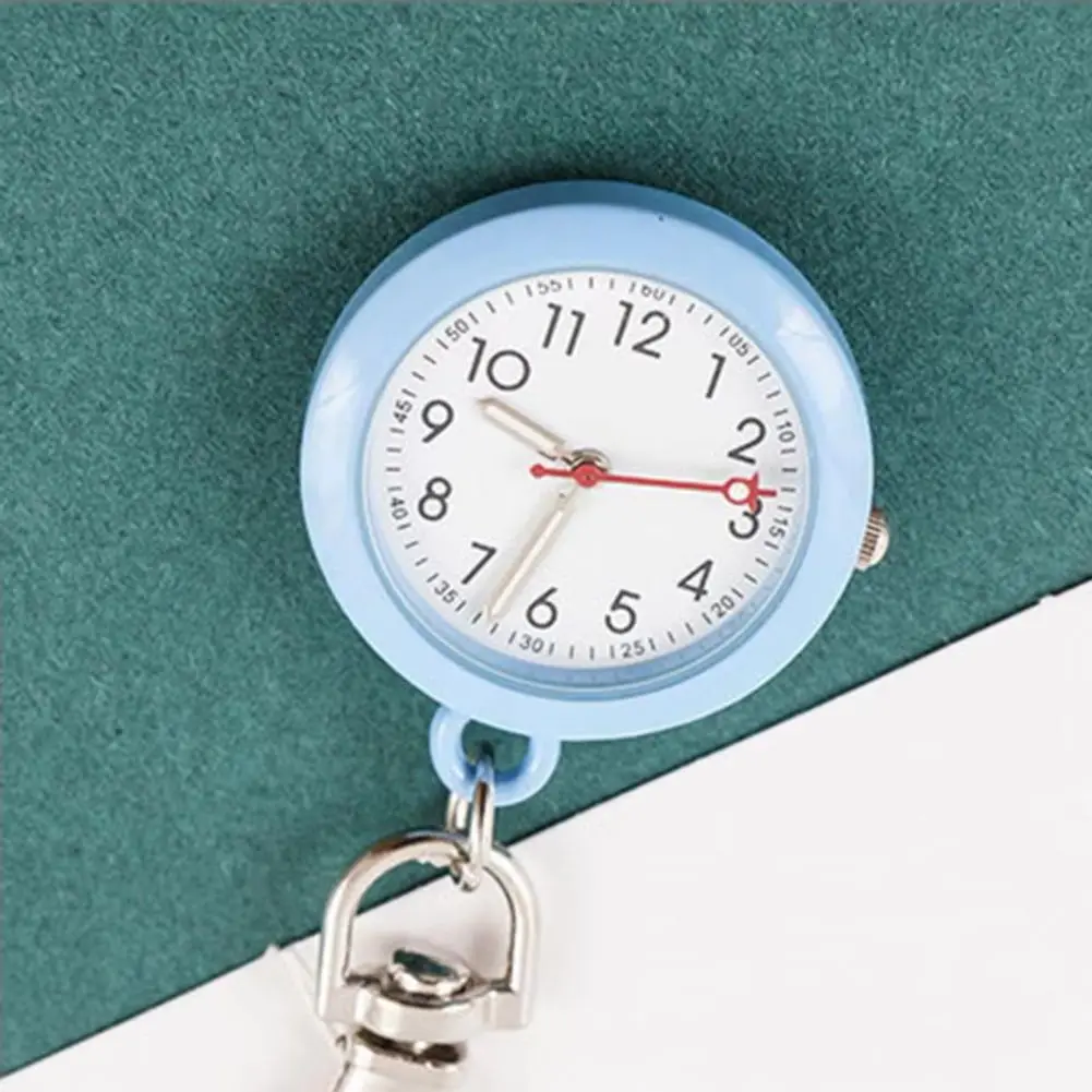 

2026 Pocket Quartz Watch Waterproof Quartz Movement Lobster Clip Record Time Ultra-Light Battery-operated Keychain Watch 95