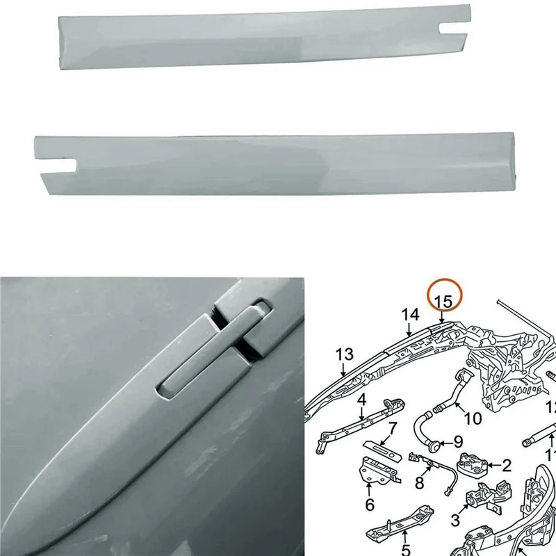 

Classy-Roof Top Hinge Cover For BMW 3 4 Series E93 F33 M3 M4 F83 2007-2019 Car Hinge Lid Trim Strips