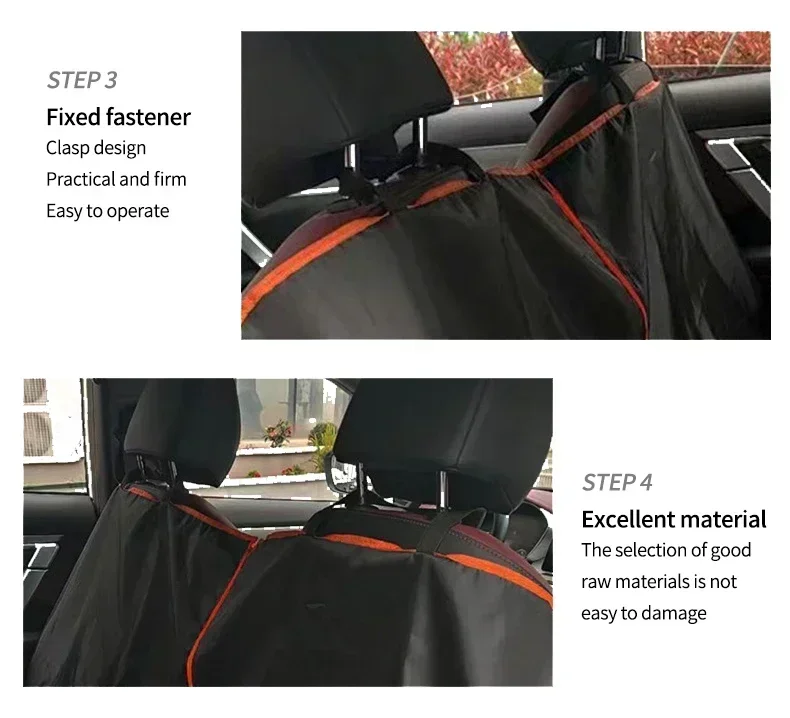 Hunde-Autositzbezug für den Rücksitz, Oxford-Stoff, langlebig, kratzfest, Hundehängematte, Haustiersitzbezug-Schutz für Autos, LKWs und SUVs – Detail 6