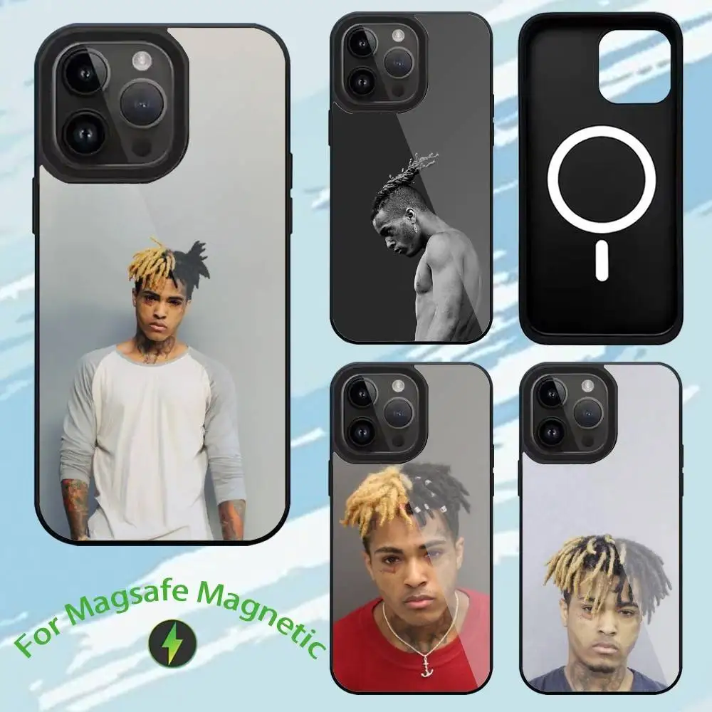 Чехол для телефона Rapper X-XXX-TentacionS для iPhone 17, 16, 15,14,13,12,11, Plus, Pro, Max, чехол для беспроводной зарядки Magsafe