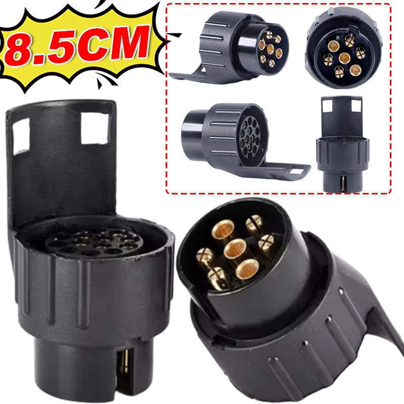 

1Pc 7 To 13 Pin Plug Plastic Adapter Trailer Connector Towbar Towing Plugs Socket Adapter for Car Truck Caravan Accessories