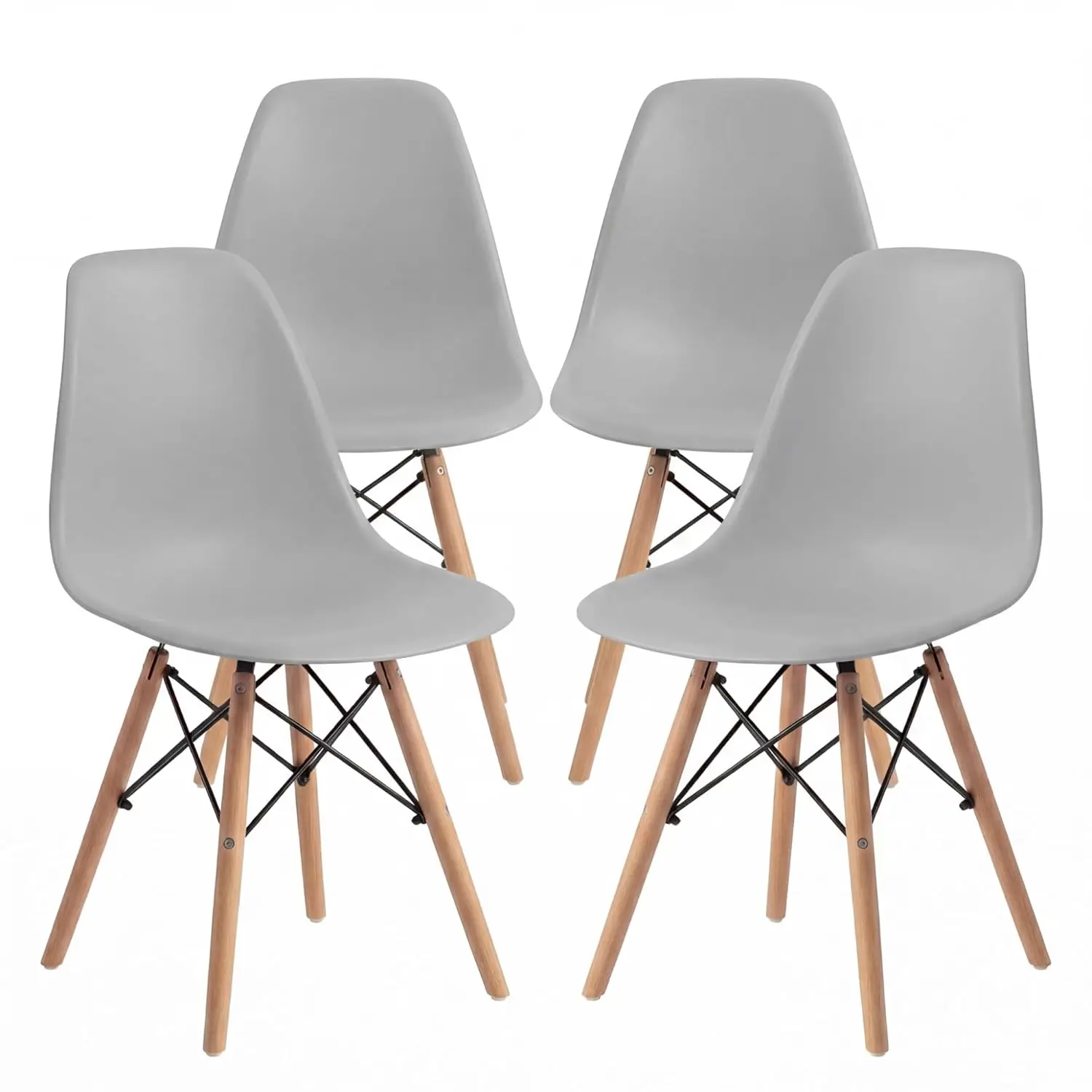 

Mid Century Modern Dining Chair Shell Lounge Plastic Kitchen Dining Bedroom Living Room Side Chair Set of 4, Custom