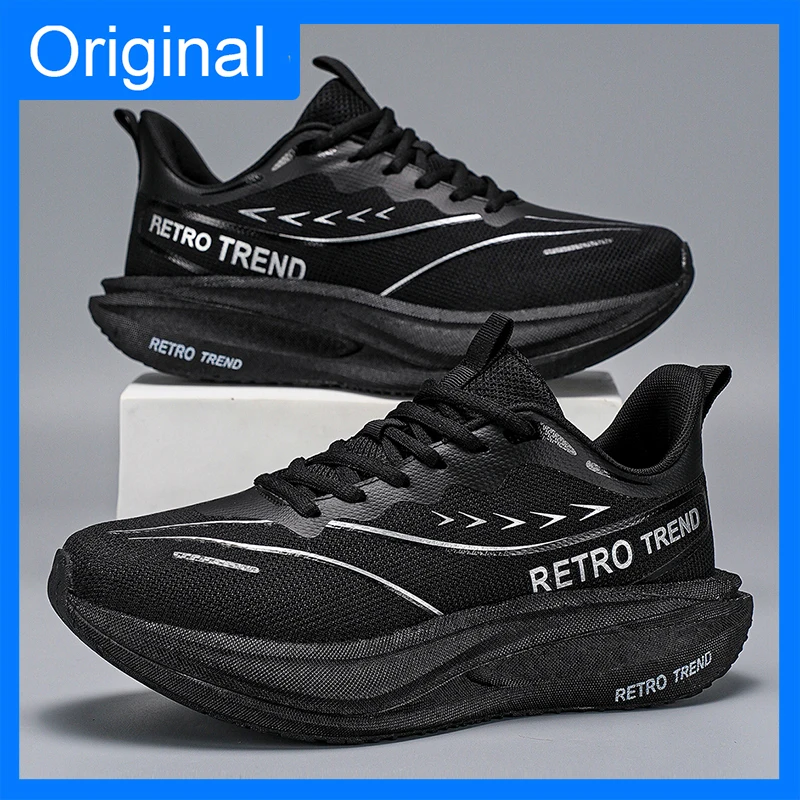 

Men Sneakers Thick Soles Shock-absorbing Anti Slip Wear-resistant Professional Running Rebound Training Shoes for Teenagers