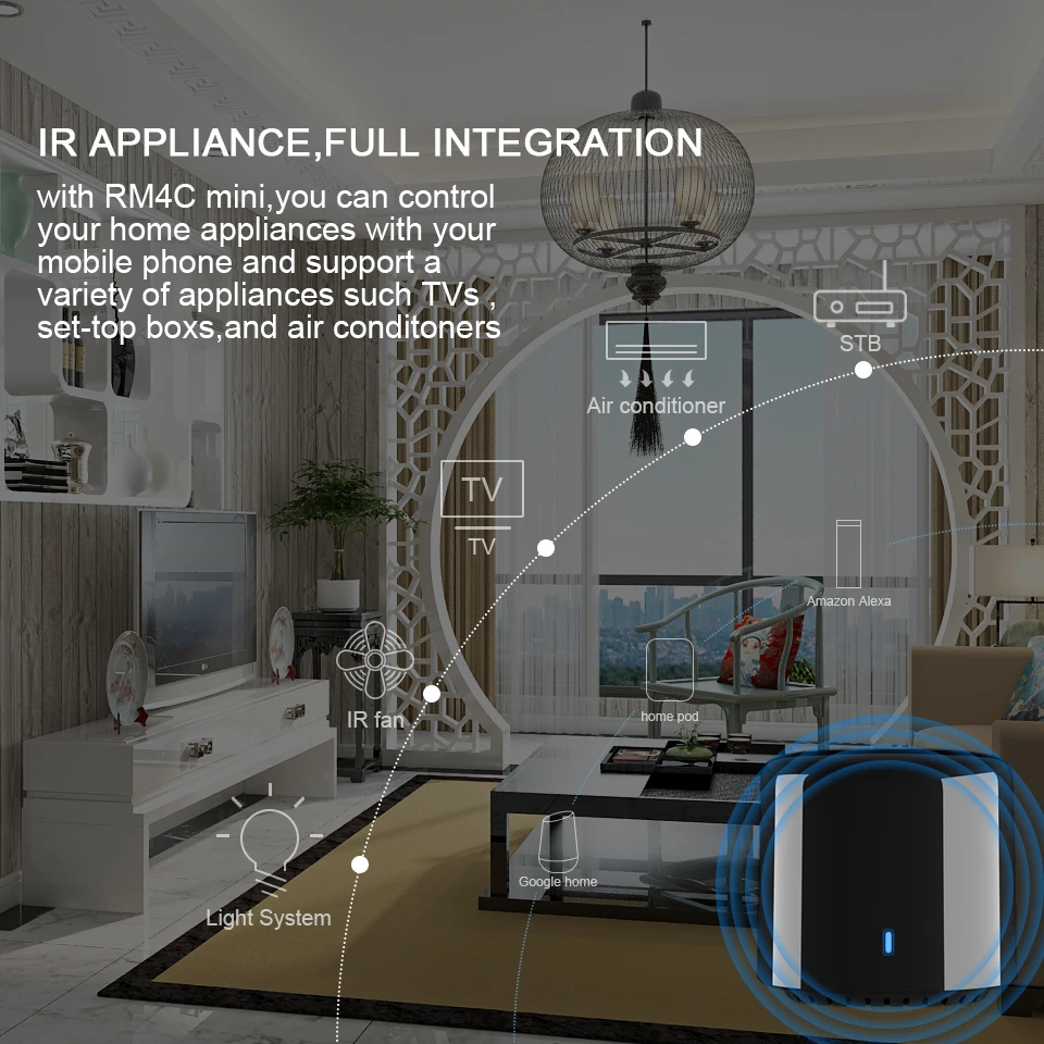 وحدة التحكم عن بعد Broadlink BestCon RM4C Mini IR، مفتاح ذكي WIFI عالمي متوافق مع Alexa وGoogle Home