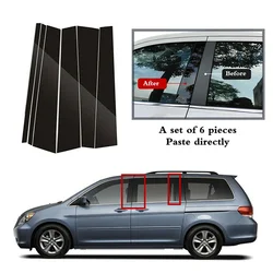 Fit For Honda Odyssey RL3/RL4 2005 2006 2007 2008 2009 2010 Gloss Black Door Trim Pillar Posts Window Decorativer Cover Stickers