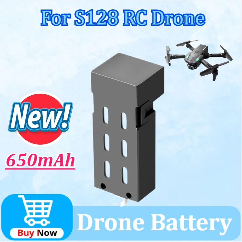 

Newly Upgraded 3.7V 650mAh Lipo Battery for S128 RC Drone Battery S128 Replacement S128 MAX Battery Wholesale Part Accessory