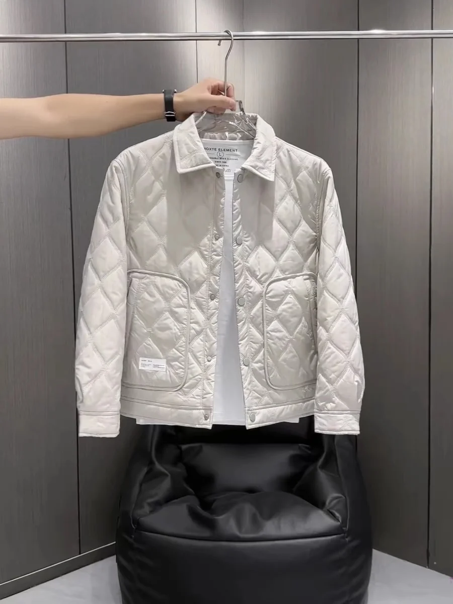 

Faionable Cotton Jaet for Men Casual Turn-down Collar Warmth Guaranteed Color Simple Design Autumn Winter New Arrival