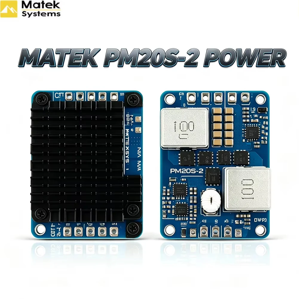 MATEKSYS MATEK PM20S‑2 Power Module 4‑20S Lipo 9‑85V DC IN Dual Independent Step‑Down Voltage Regulators For RC FPV Drone