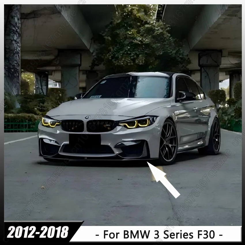 M3 M4 Style For BMW 3 Series F30 2012-2018 Black Car Front Bumper Spoiler Lip Splitter Body Kit Bumper Lip Chin Diffuser Guard