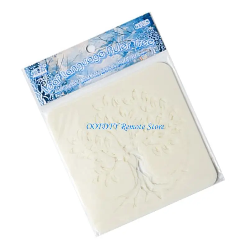 6 Pcs Tree Stencils for Painting Cartoon Leaf Stencils Scrapbook Journal Stencils Hollow Out Drawing Stencils