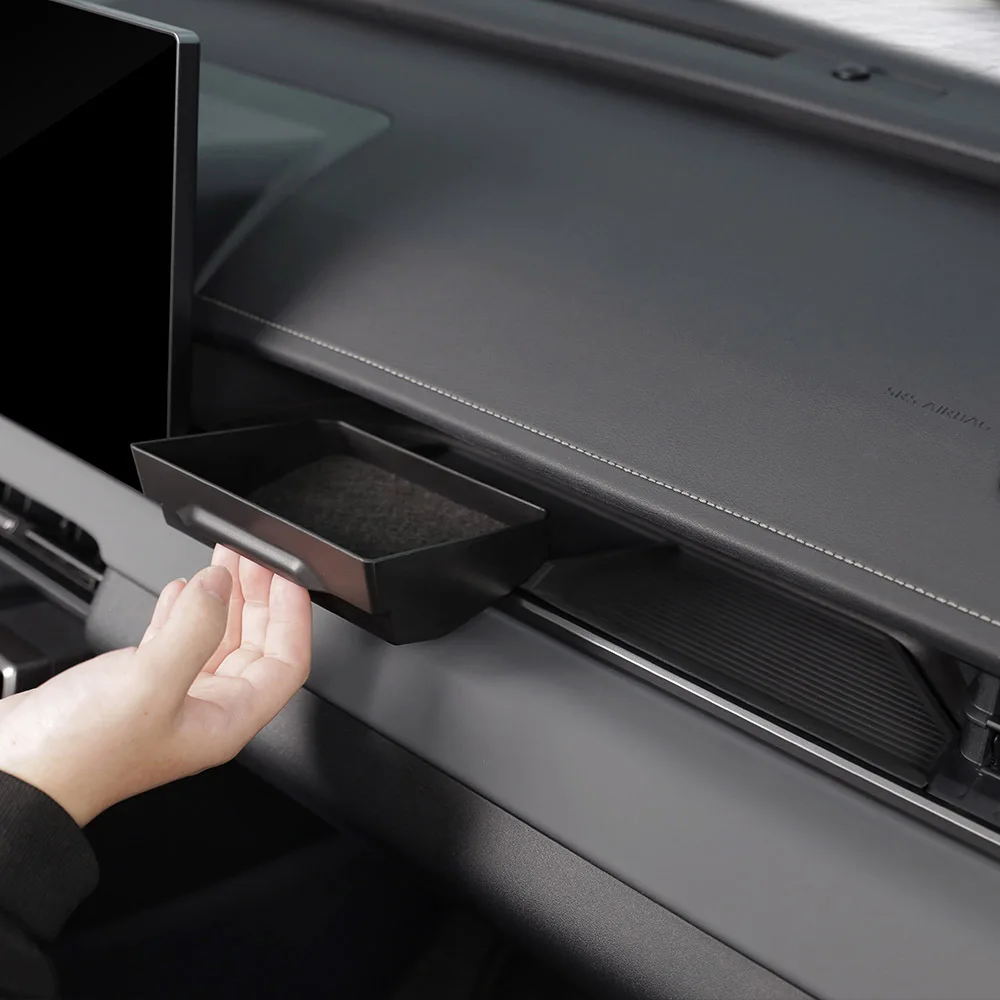 For Toyota RAV4 2026 Silicone Passenger Side Storage Tray With ABS Drawer Box Anti Scratch Anti Noise Interior Accessories