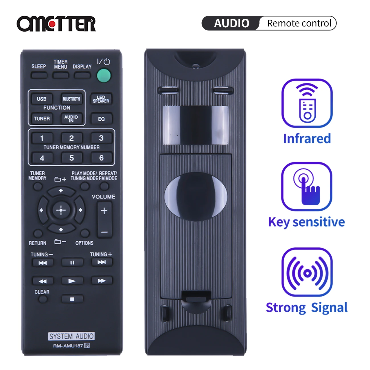 Thay Thế Mới RM-AMU187 Cho SONY Âm Thanh Cá Nhân Hệ Thống Điều Khiển Từ Xa GTK-N1BT Fernbedienung