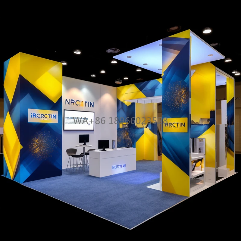 Stand espositivo semplice LightBox in tessuto Seg dal design personalizzato per stand per esposizioni commerciali