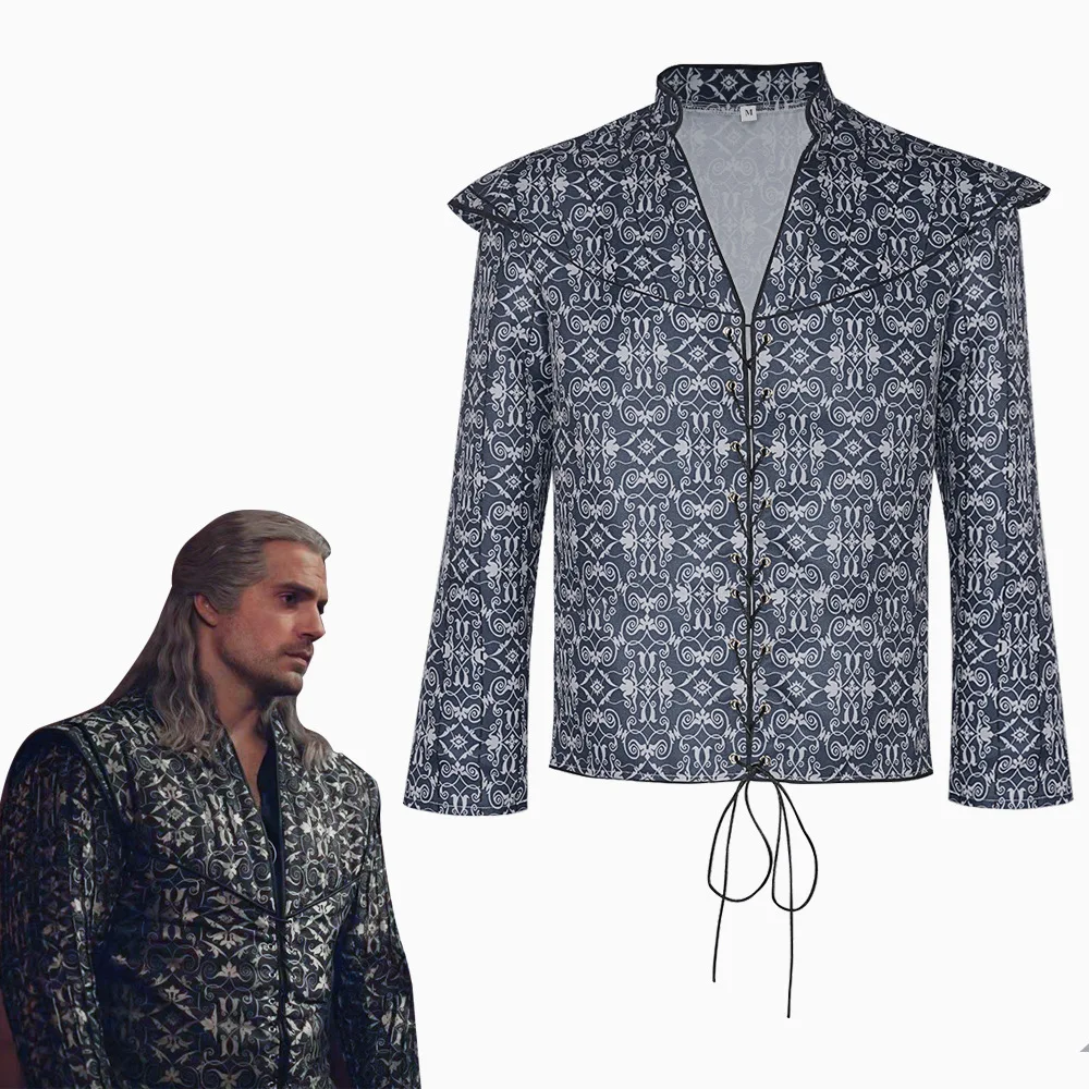 

The Geralt Of Rivia Cosplay Costume: Wolf Master Jacket Outfit For Halloween Roleplay
