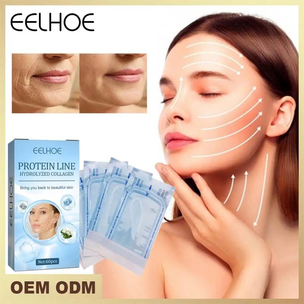 Hilo de proteína sin aguja, colágeno absorbible para estiramiento Facial, antienvejecimiento, estiramiento hialurónico, herramientas para el cuidado de la piel, 60/120 Uds.