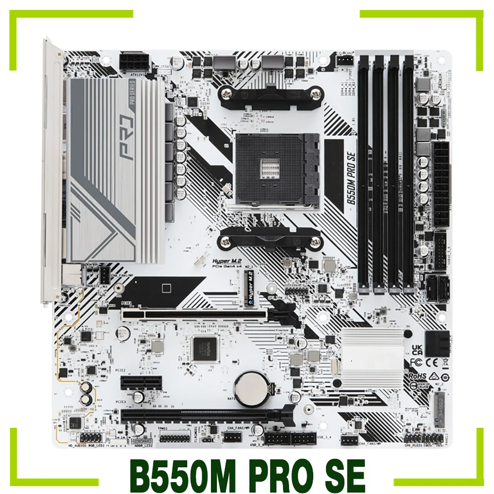 For ASROCK B550M PRO SE Original AM4 DDR4 Series White 2.5G